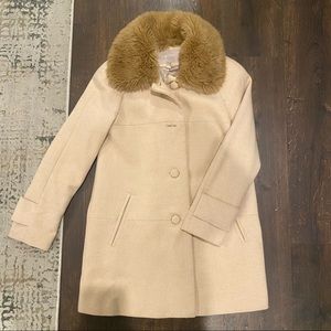 Banana Republic Pea Coat with removable fur